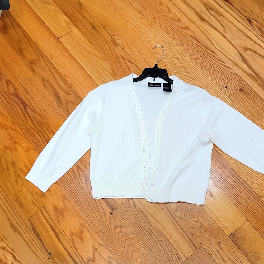 White cardigan